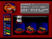 une photo d'Ã©cran de Rock N Roll Racing sur Sega Megadrive